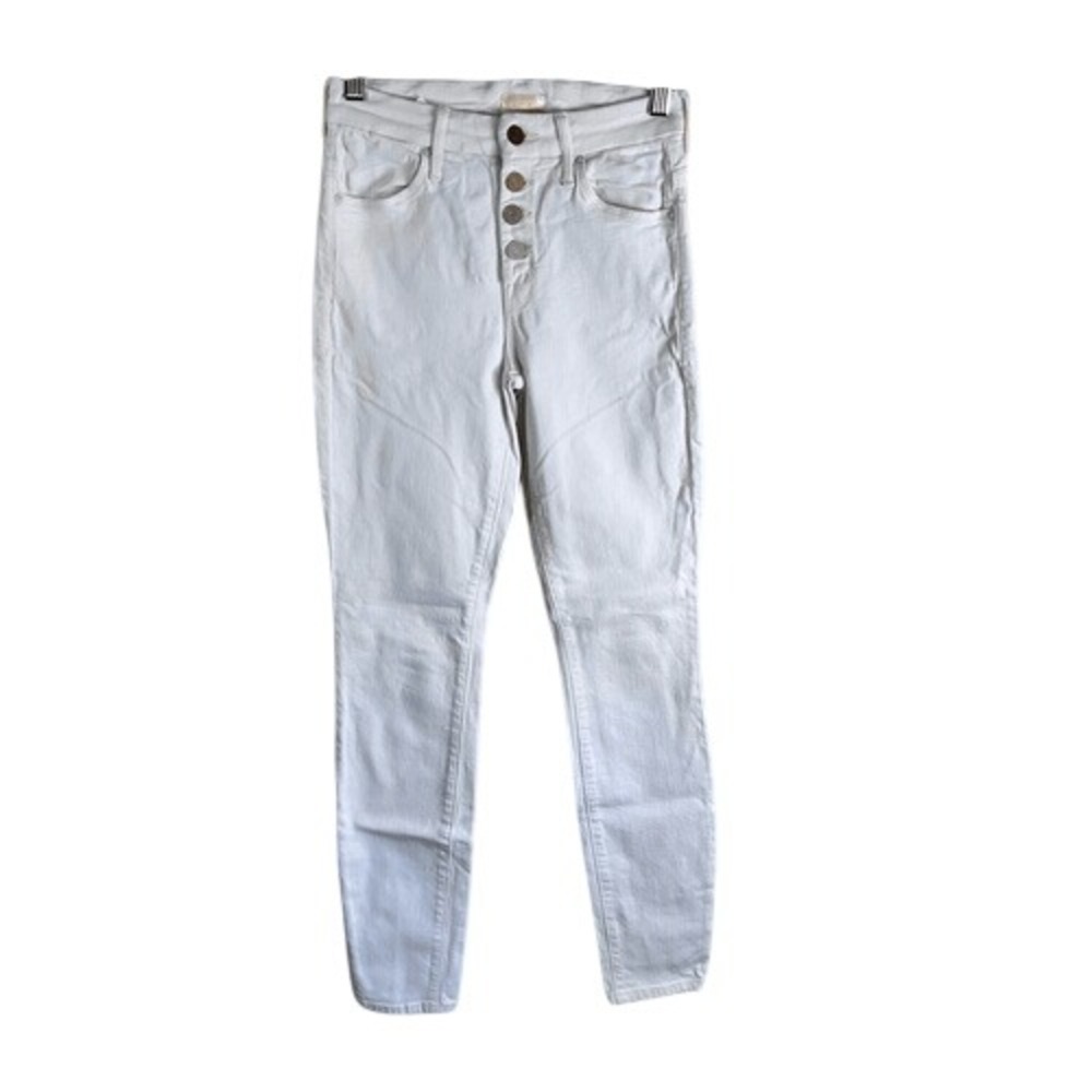 Mother Jeans Womens The Pixie White Denim Button Fly Jean Size 24 Beach Vacation